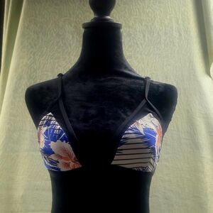 Rip Curl Floral Bikini Top With Mesh Detail